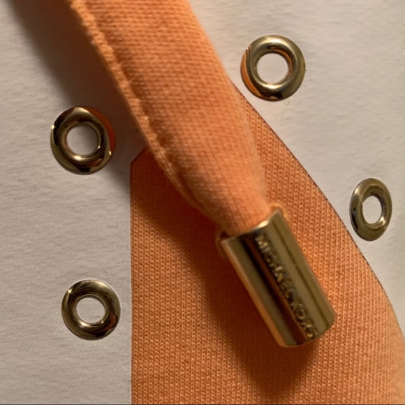 Michael Kors Melon Color Grommet Logo Hoodie, XS 🆕 - Picture 6 of 7